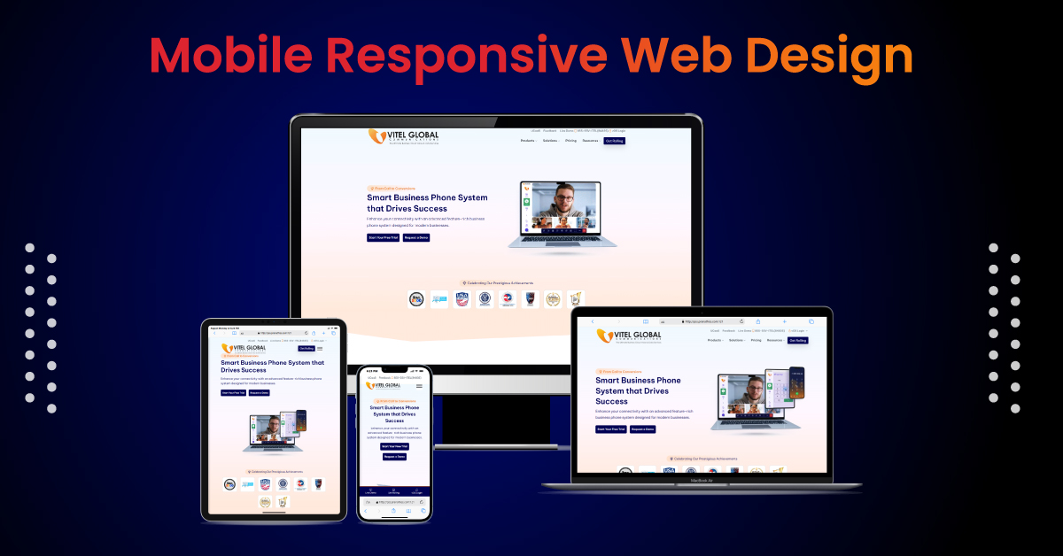 Mobile responsive web design