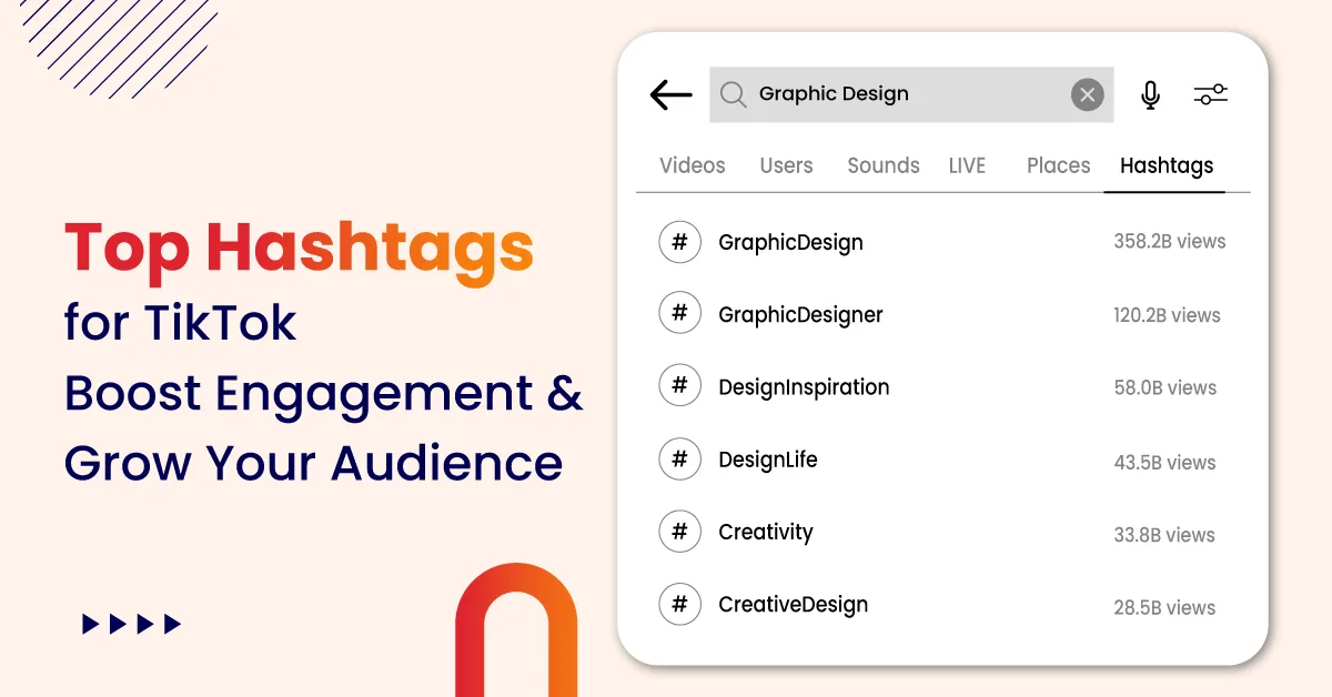 Top hashtags for TikTok