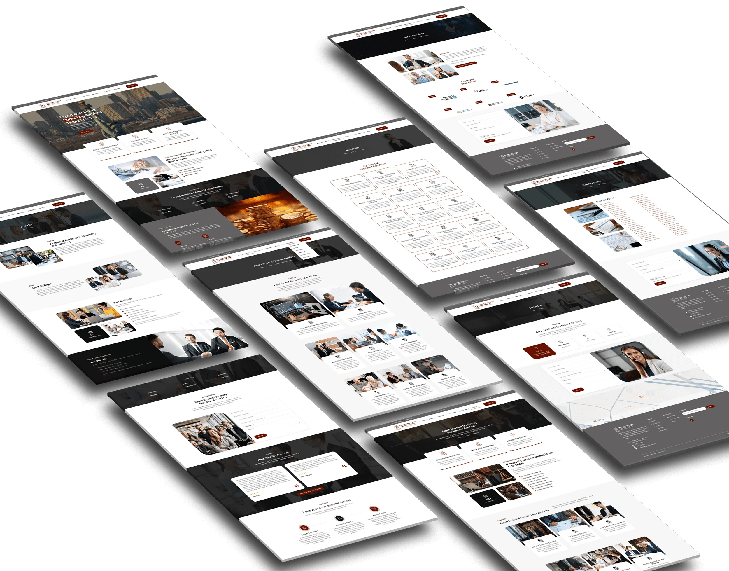 Pandya Kapadia Bhatt website redesign page layouts by vdm