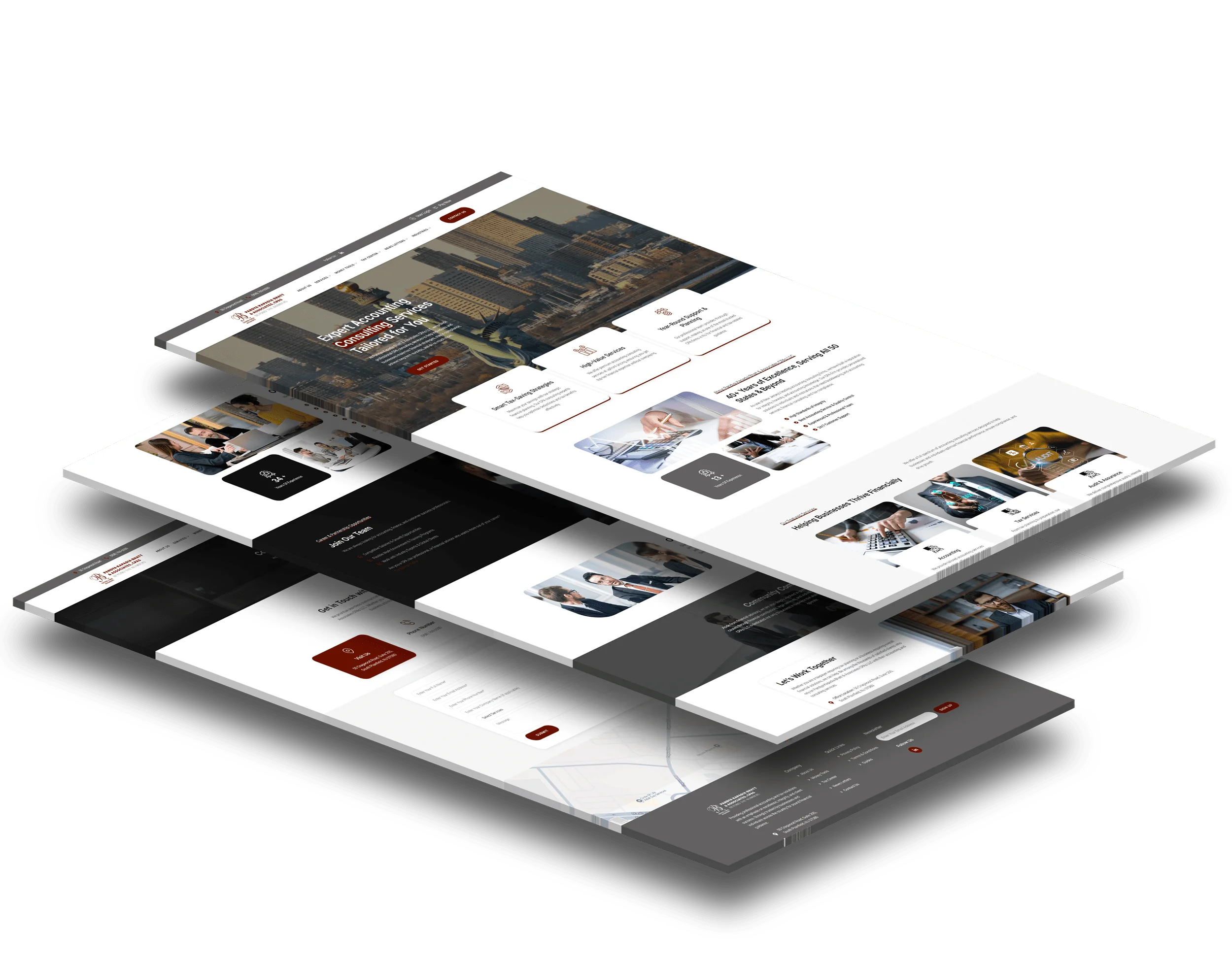 Pandya Kapadia Bhatt website mockup previews by vdm