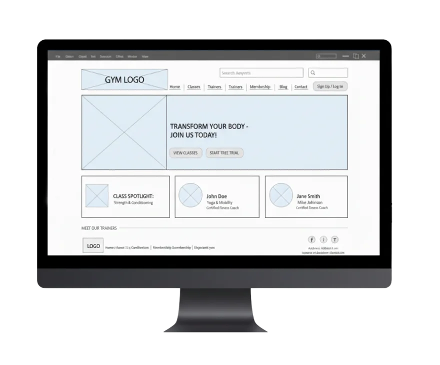 Custom Gym Website Design