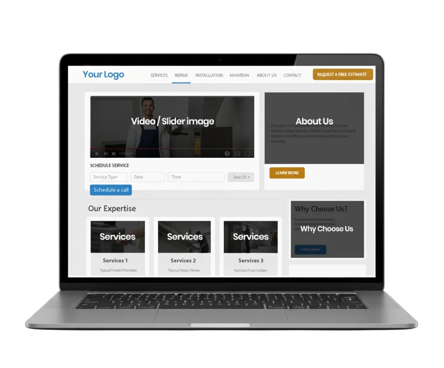 Custom Roofing Website Design